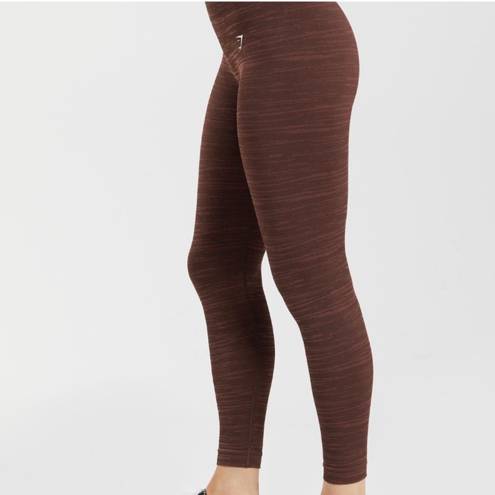 Gymshark Brown Leggings Streamlined Athletic Wear - Picture 3 of 9